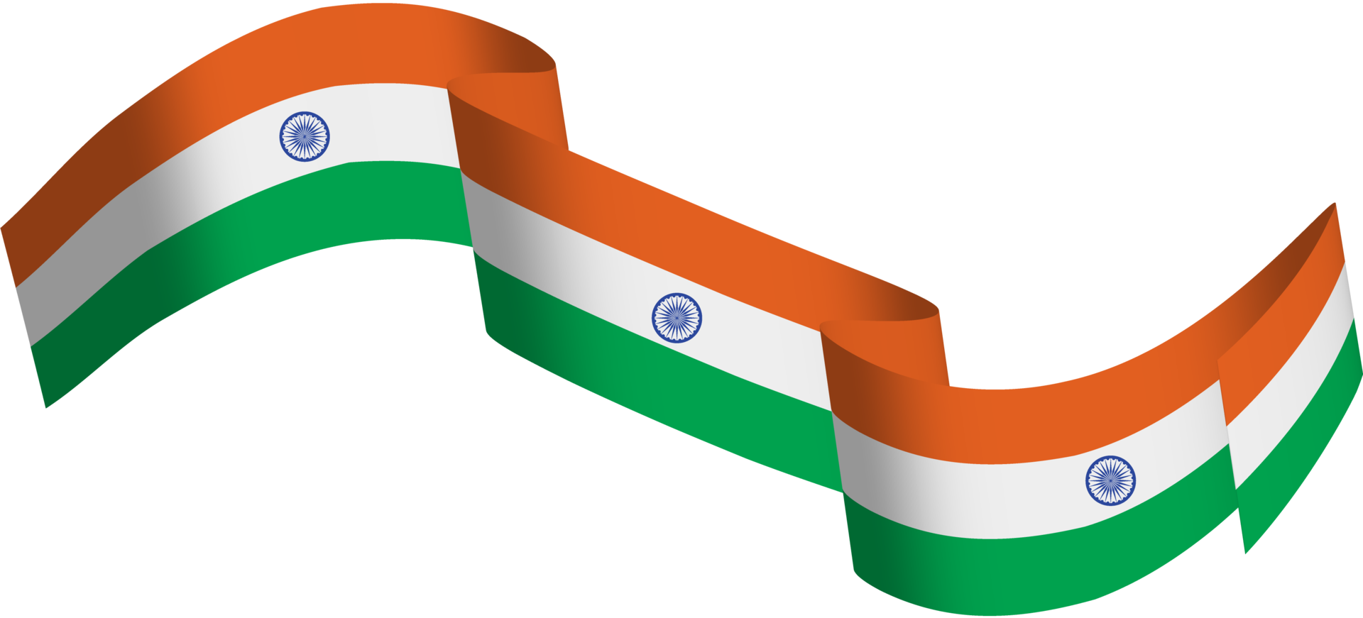 India flag ribbon banner png