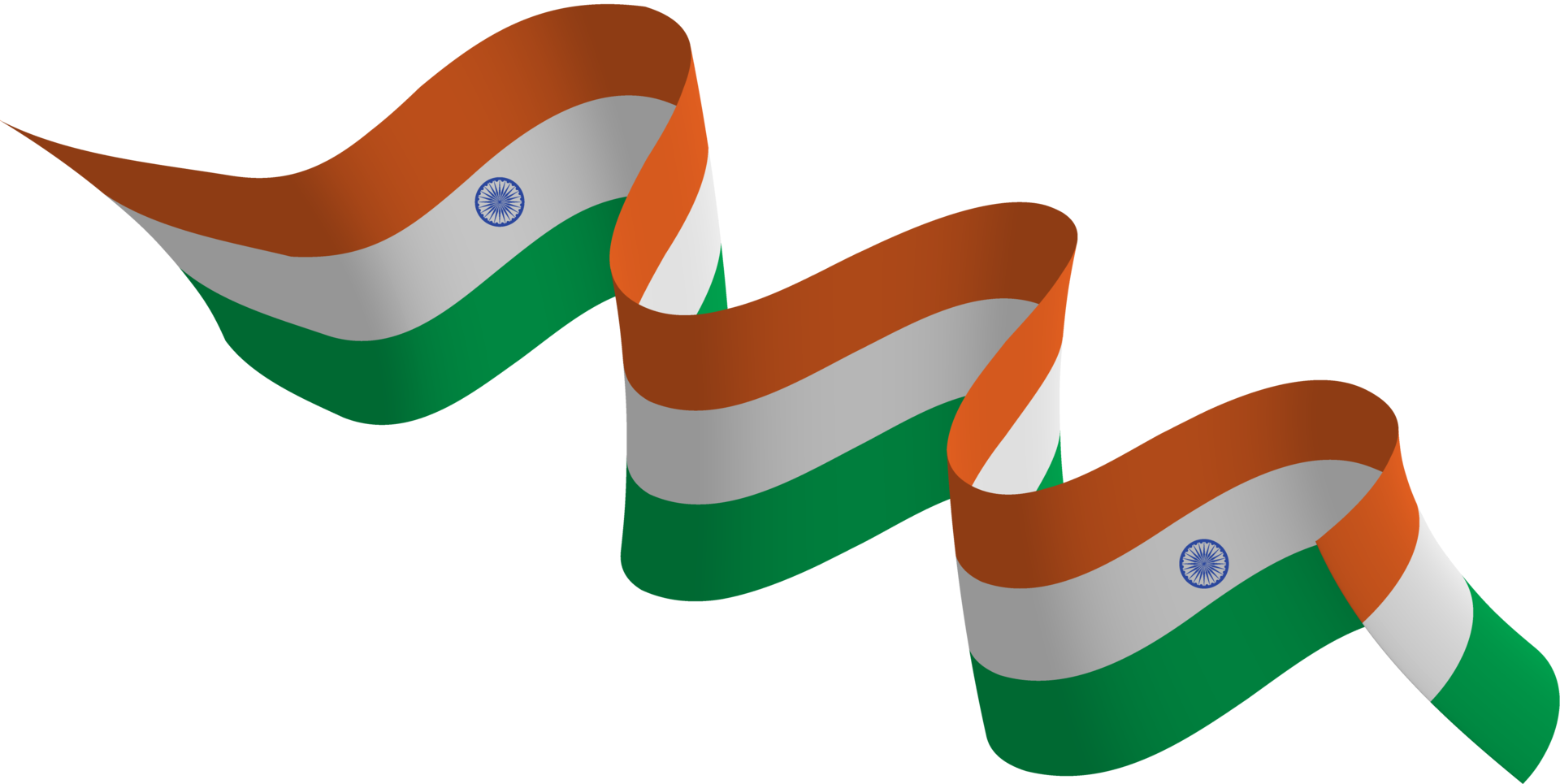 India flag ribbon banner png