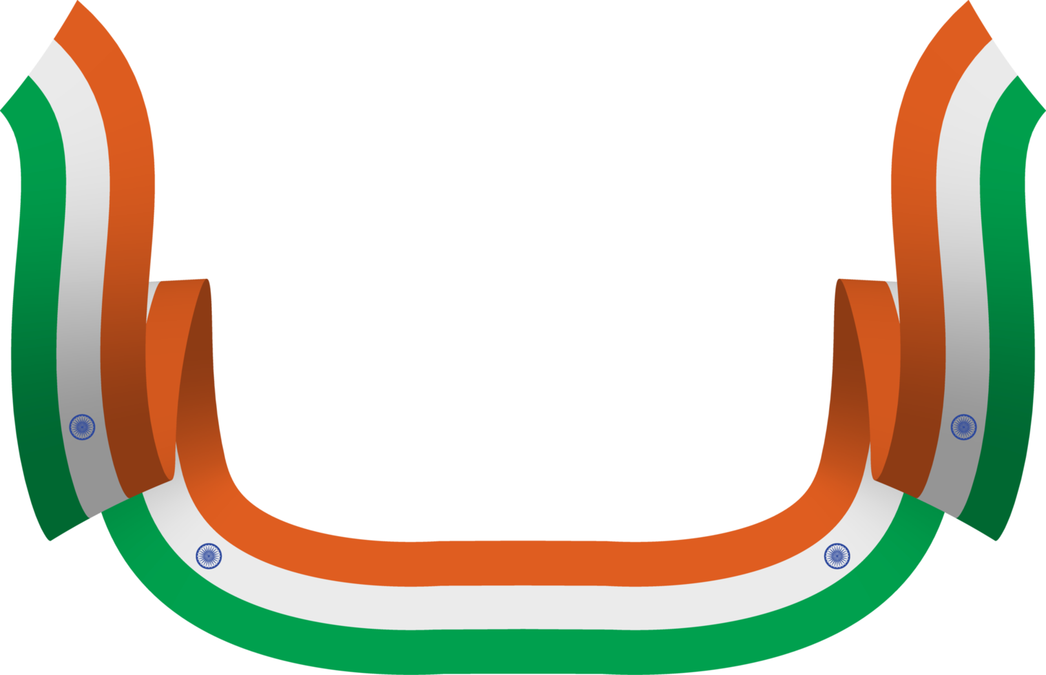 India flag ribbon banner png