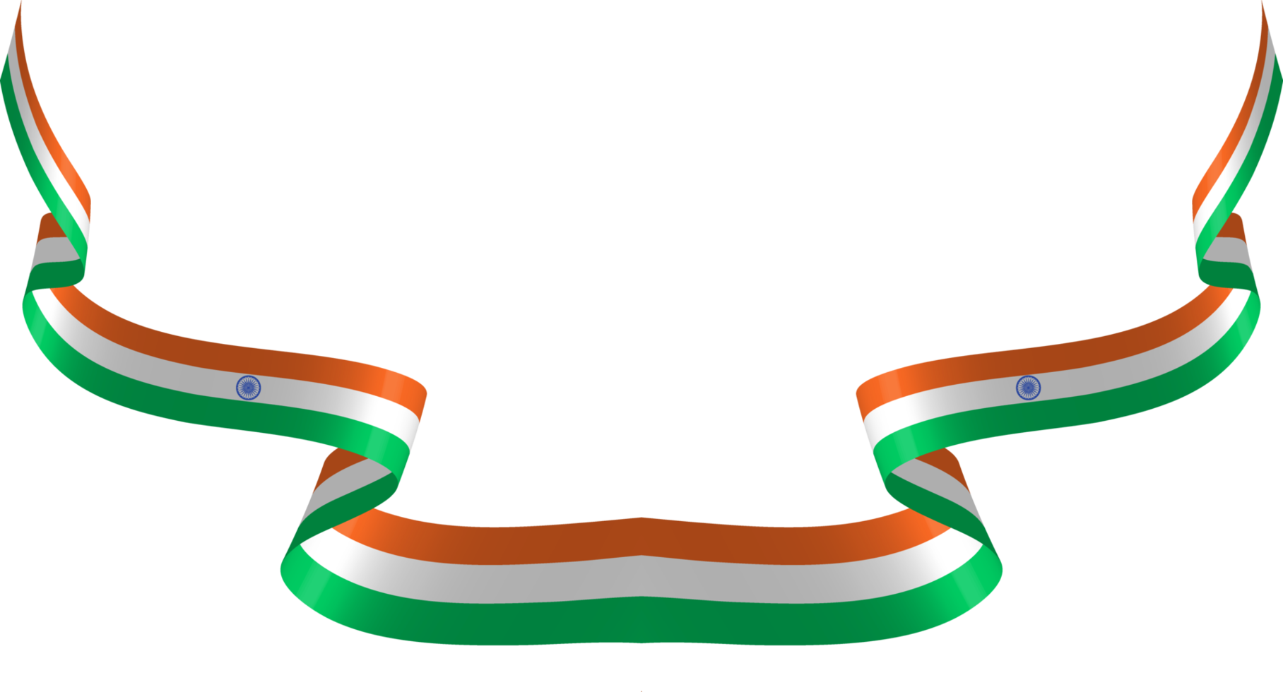 India flag ribbon banner png