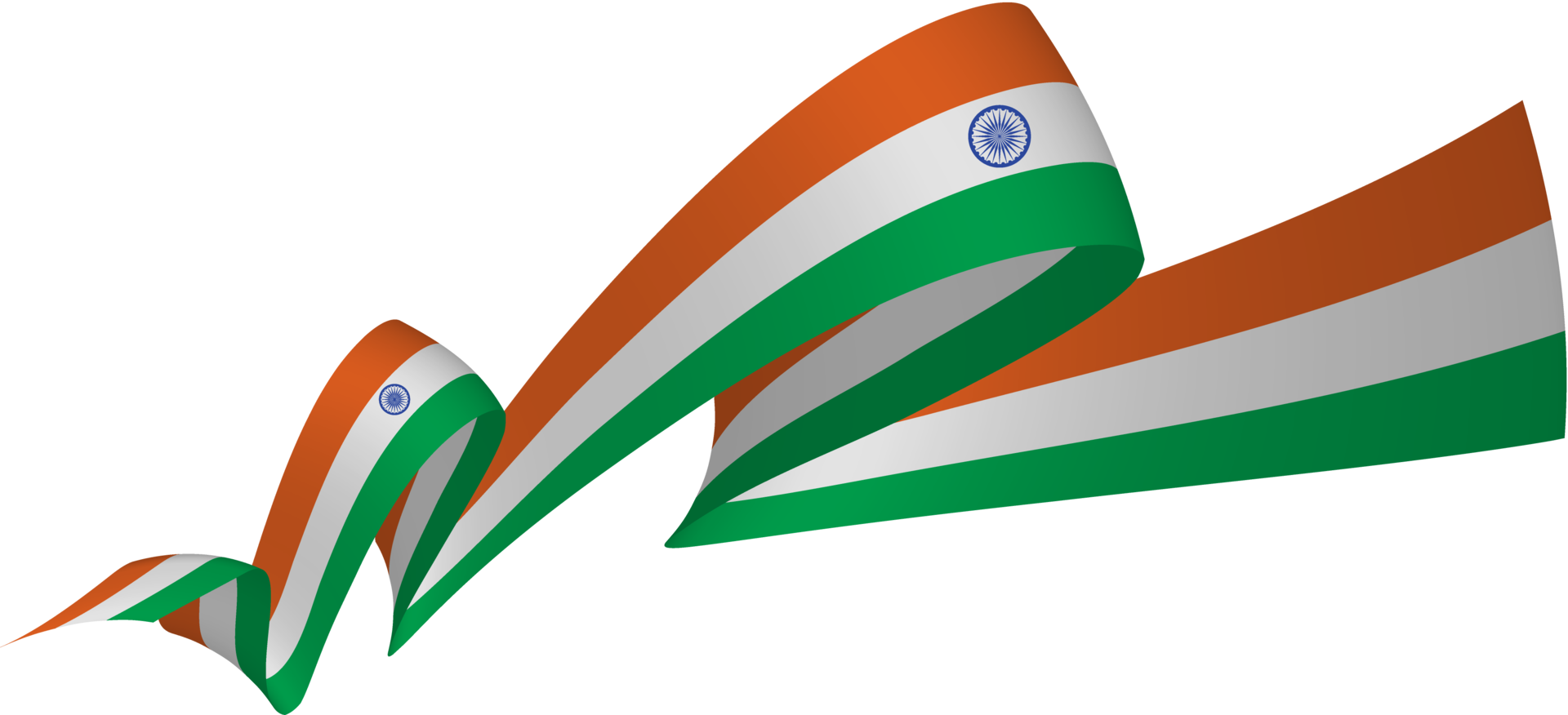 India flag ribbon banner png
