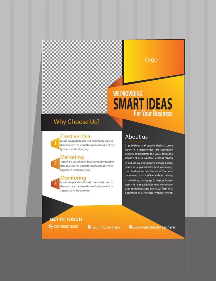 New A4 business flyer design. vector