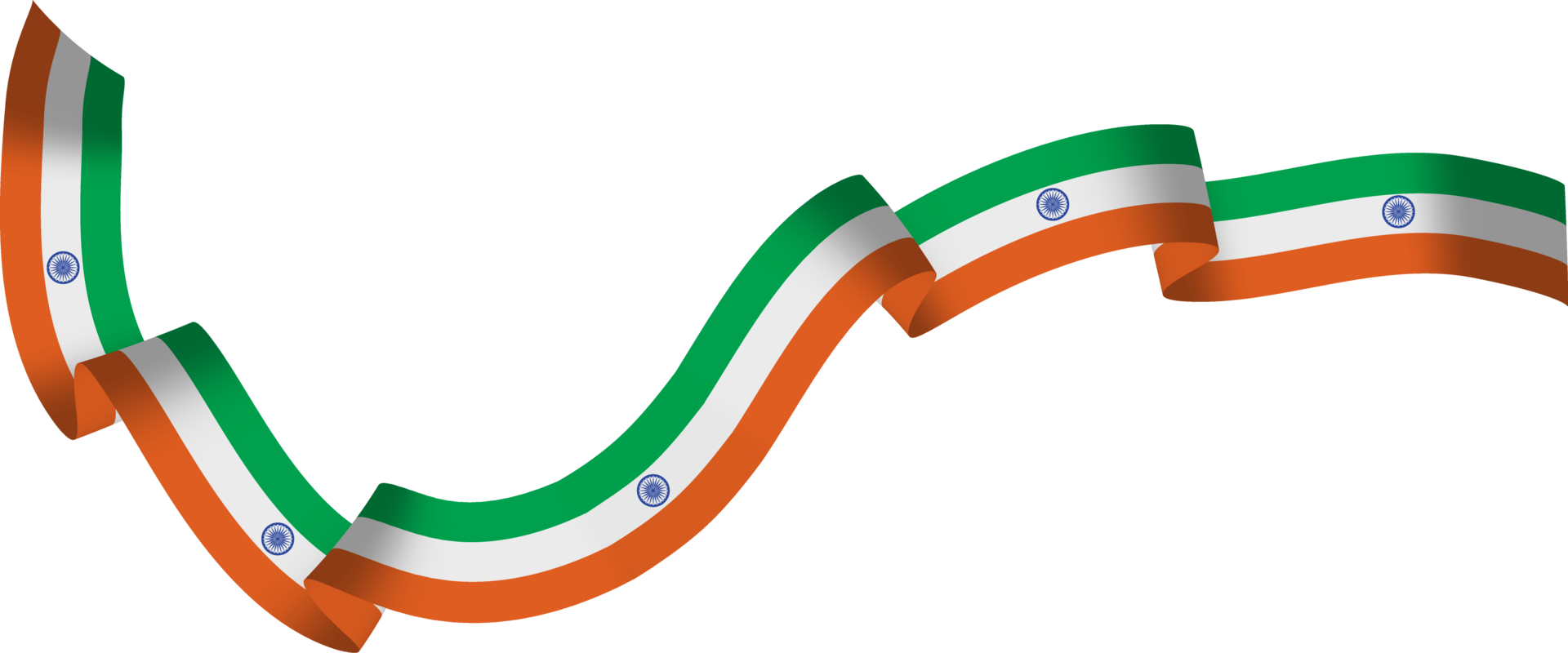 India flag ribbon banner png