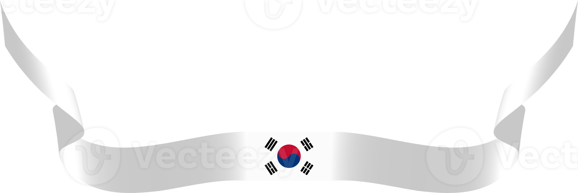 Korean flag ribbon independence day ornament png