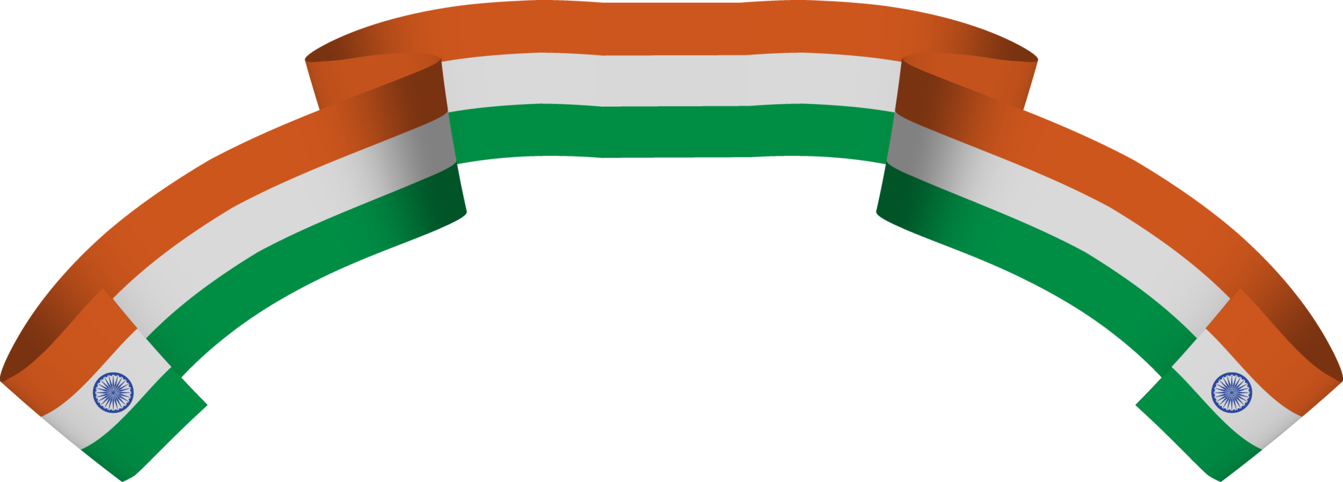 India flag ribbon banner png