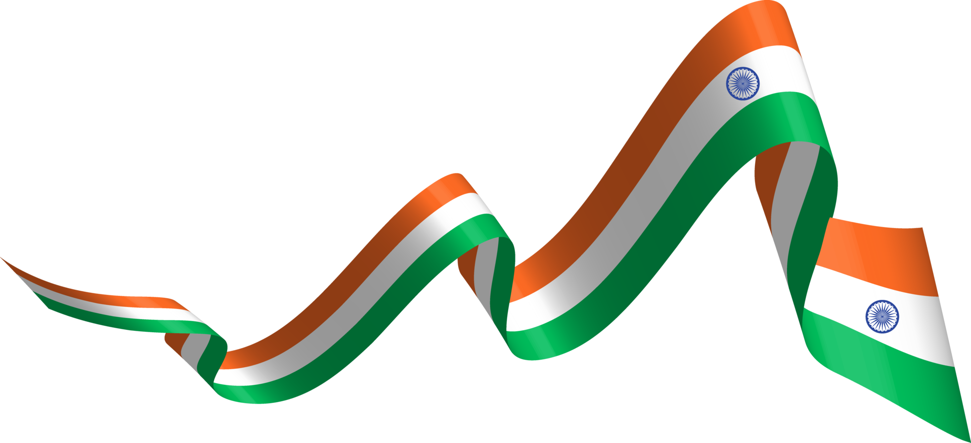 India flag ribbon banner png