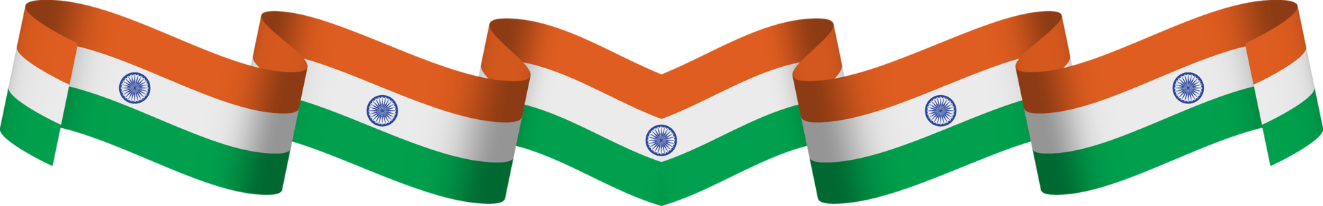 bannière de ruban de drapeau indien png