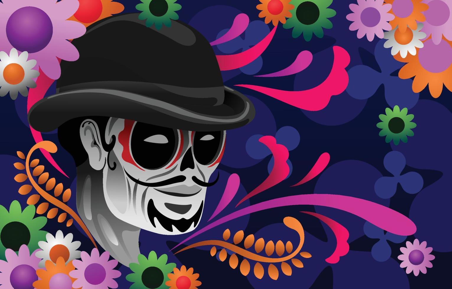 celebrando el dia de los muertos vector