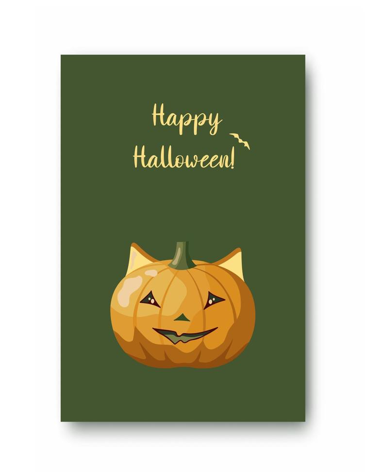 tarjeta de halloween con calabaza. perfecto para afiches, portadas o  postales. 10259903 Vector en Vecteezy