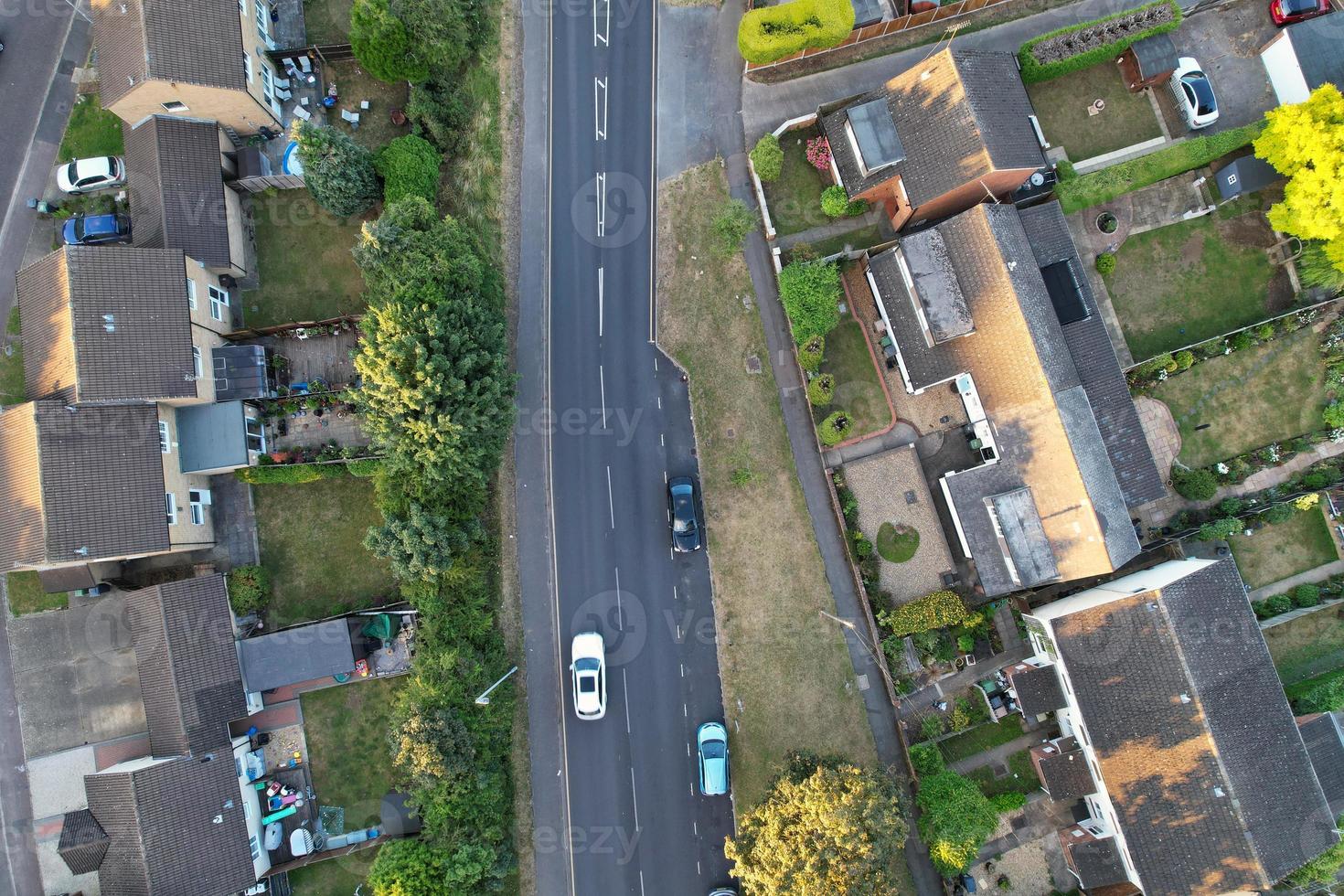 Aerial footage by drone high angle view of London Luton City of England Great Britain photo