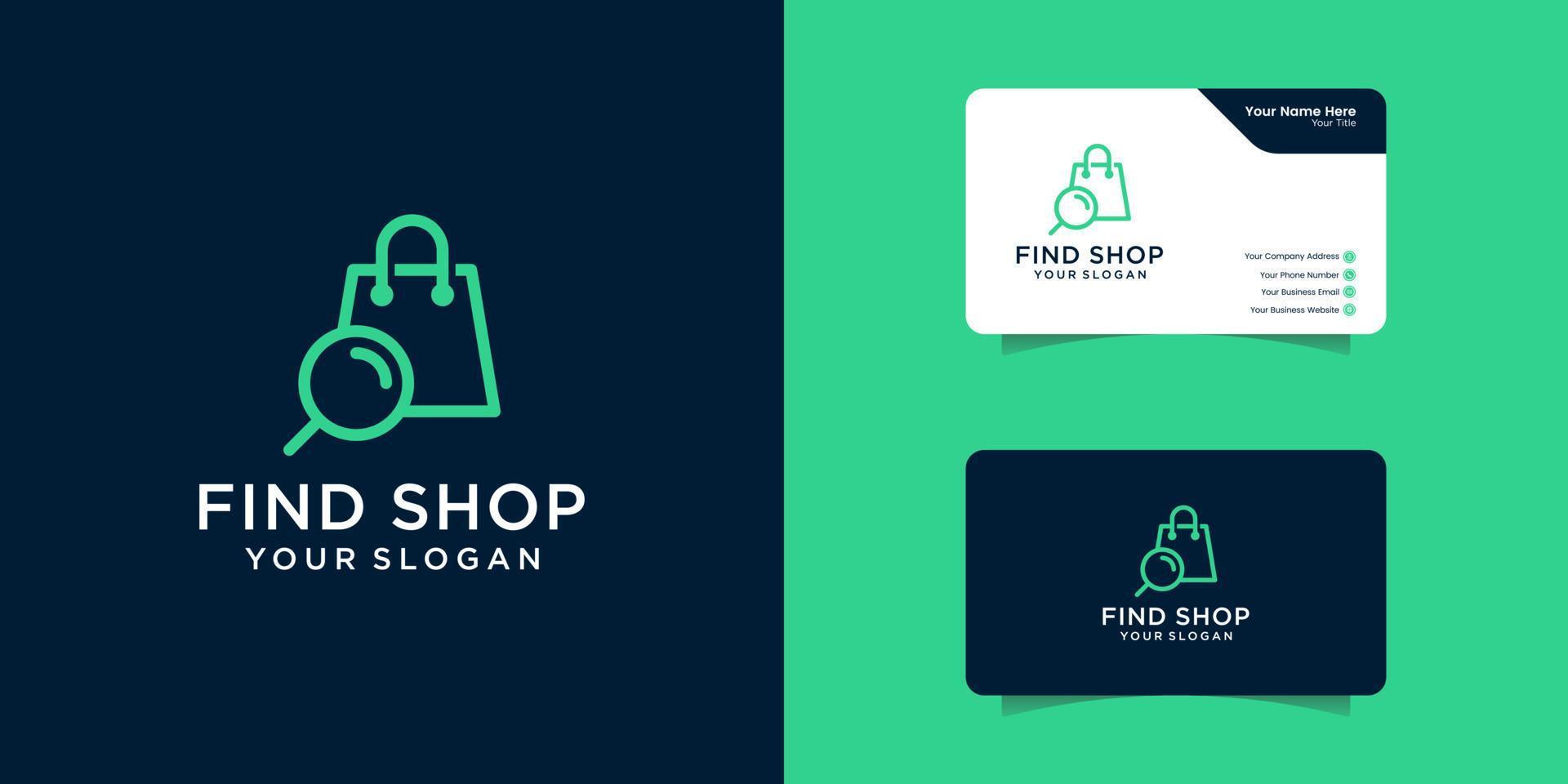 Find shop Logo Design Template And Business Card vector