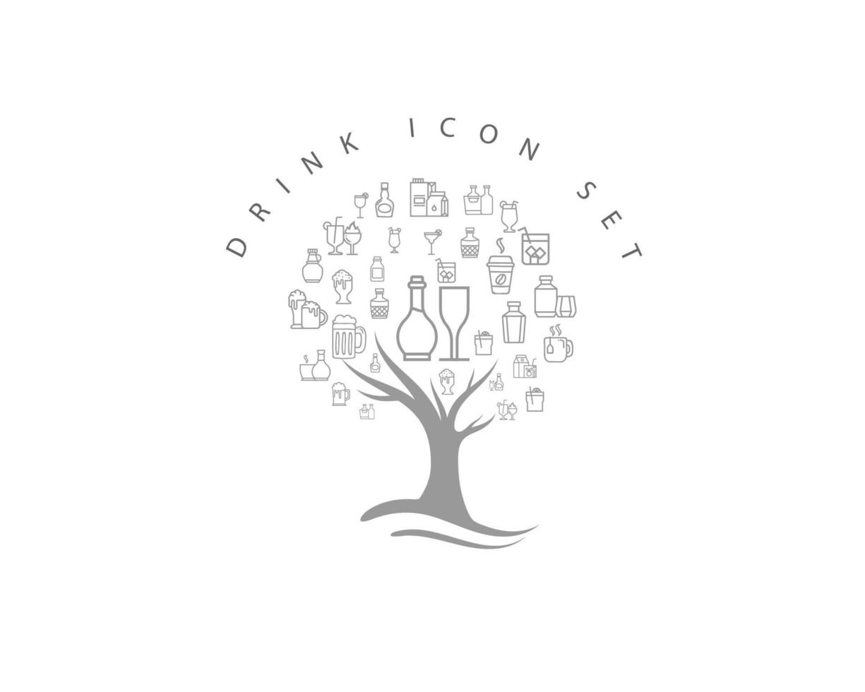 DRINK ICON SET vector