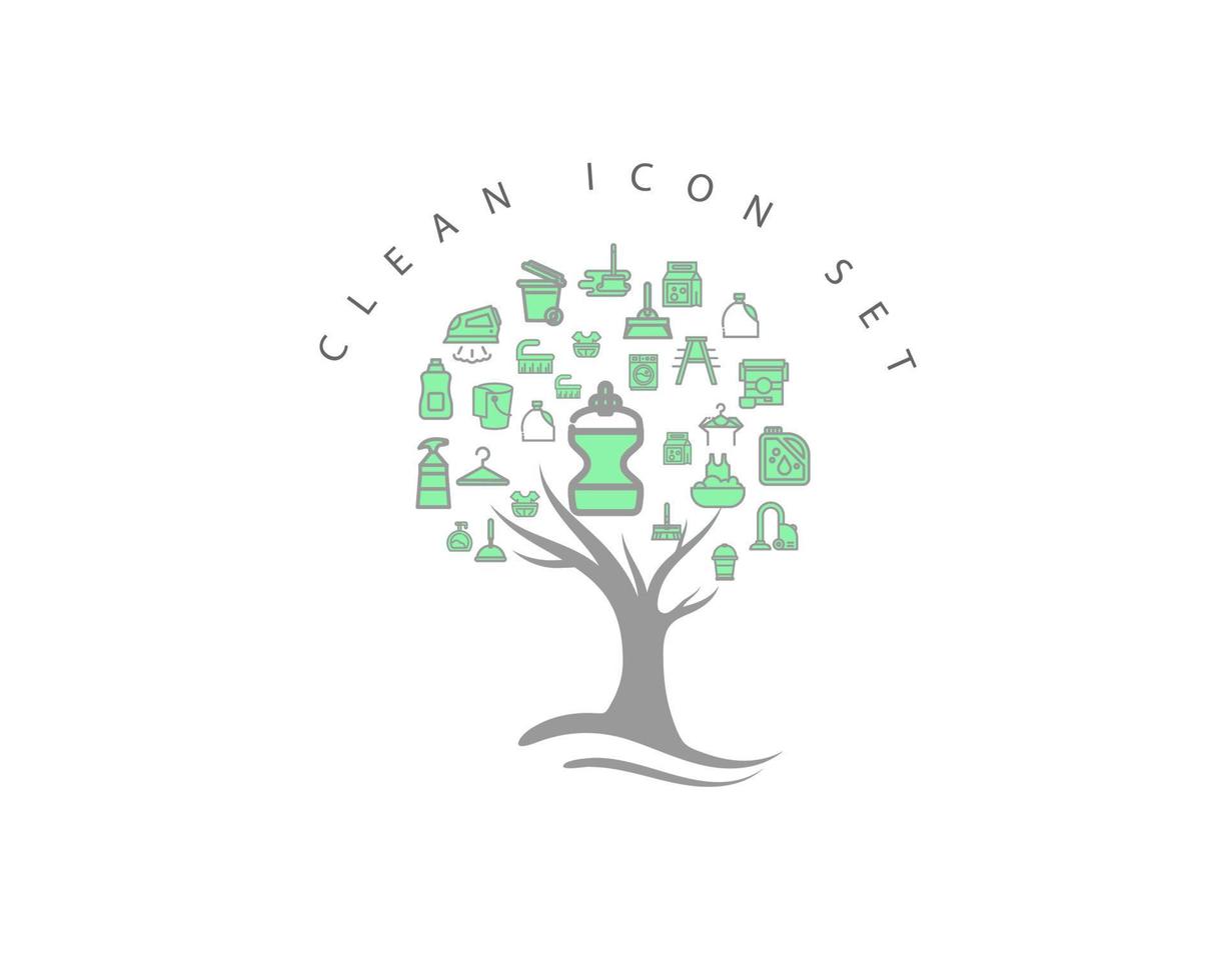 CLEAN ICON SET vector