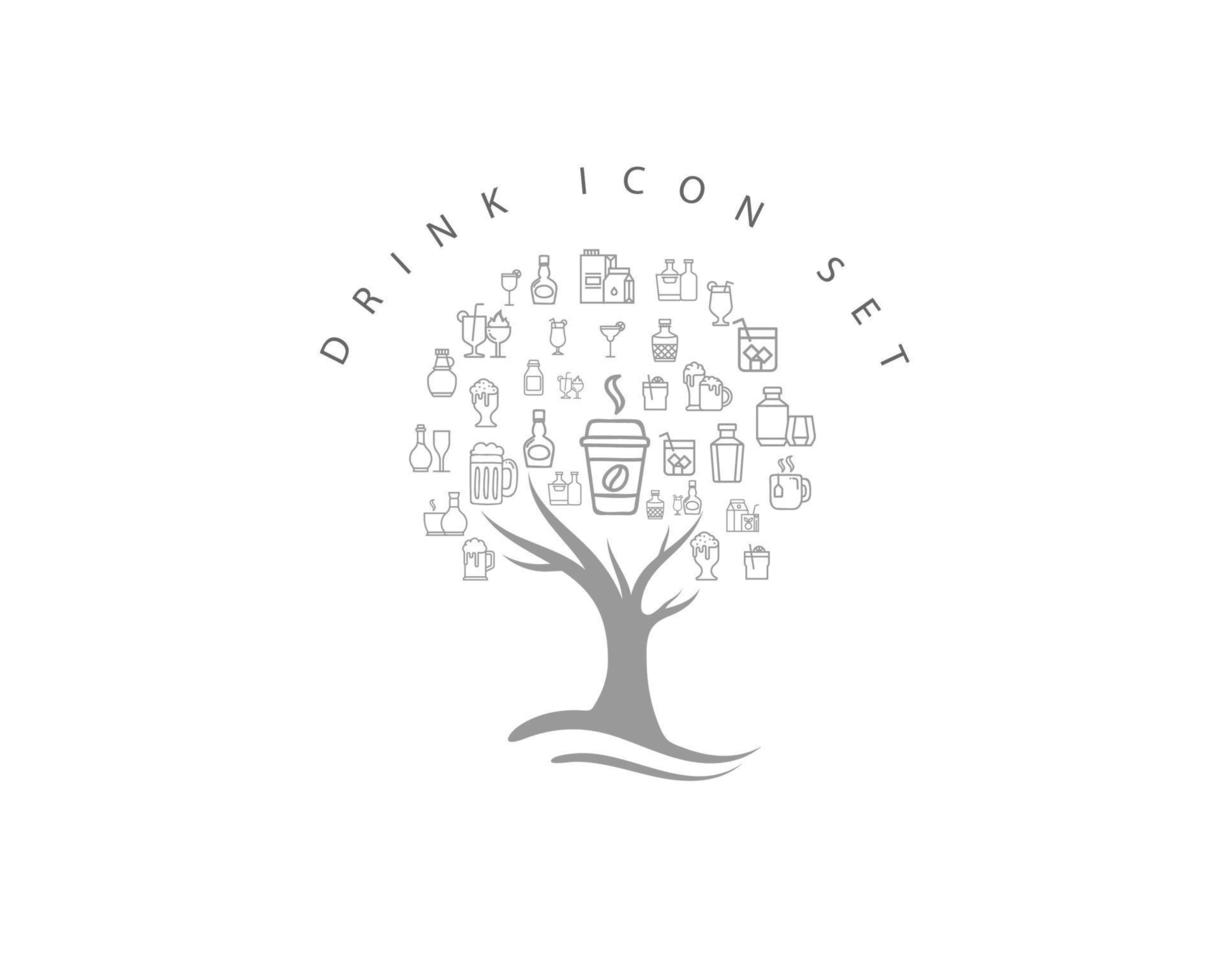 DRINK ICON SET vector