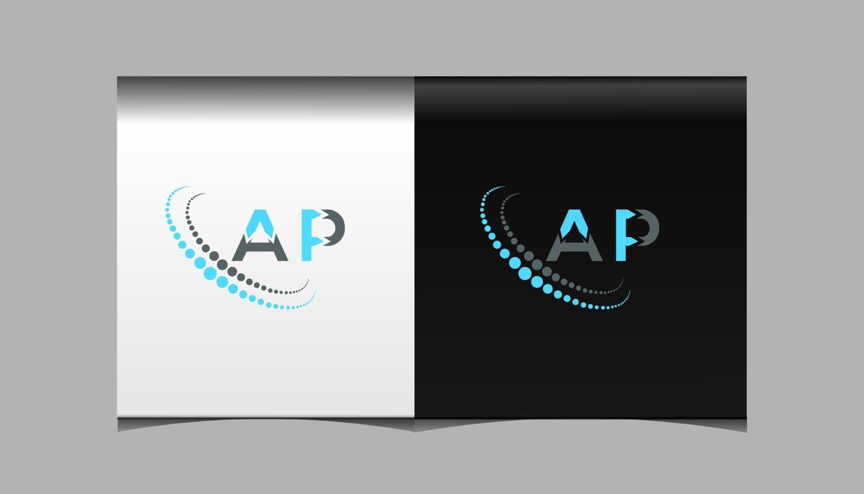 diseño creativo del logotipo de la letra ap. un diseño único. vector