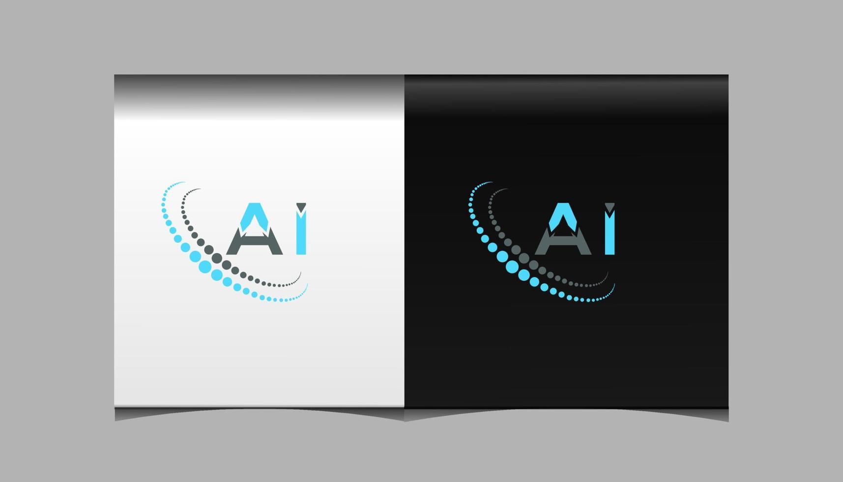 AI letter logo creative design. AI unique design. vector