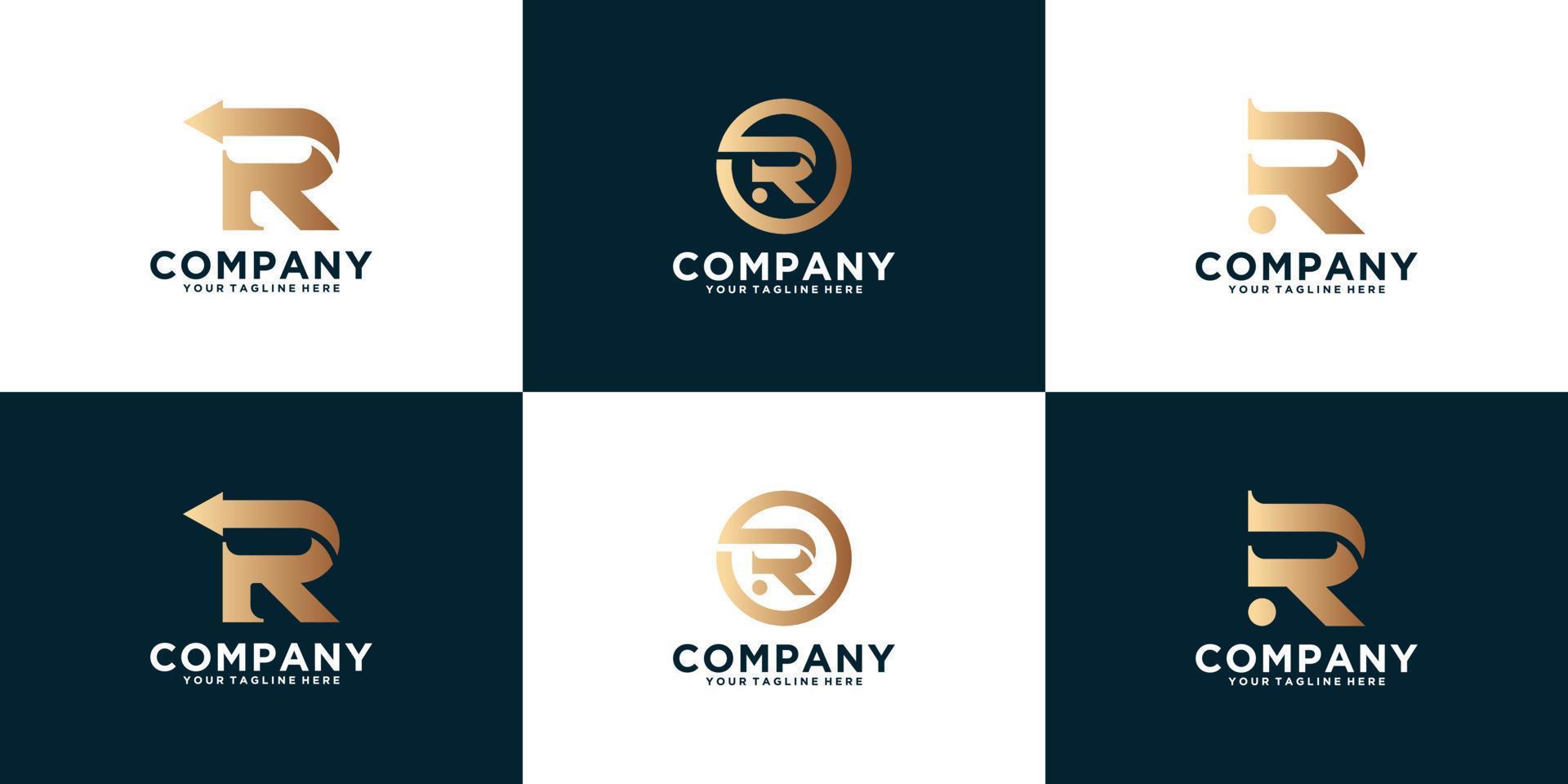 logo inspiration for the initial R . monogram collection vector