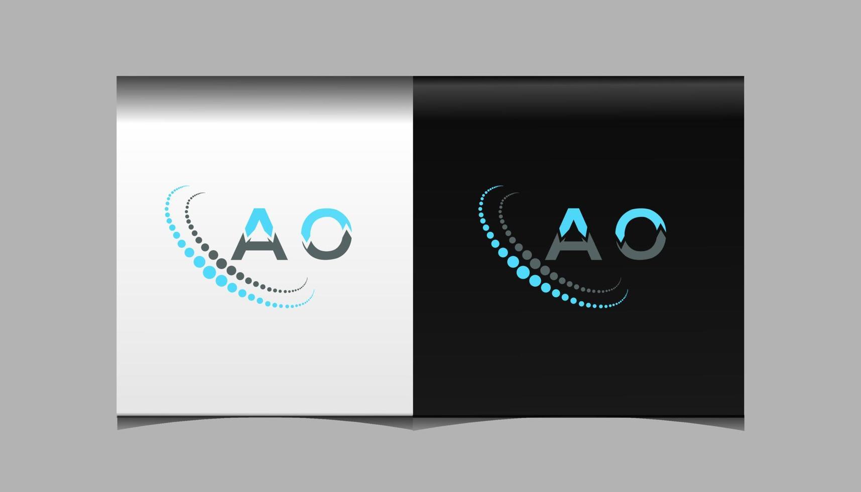 diseño creativo del logotipo de la letra ao. un diseño único. vector