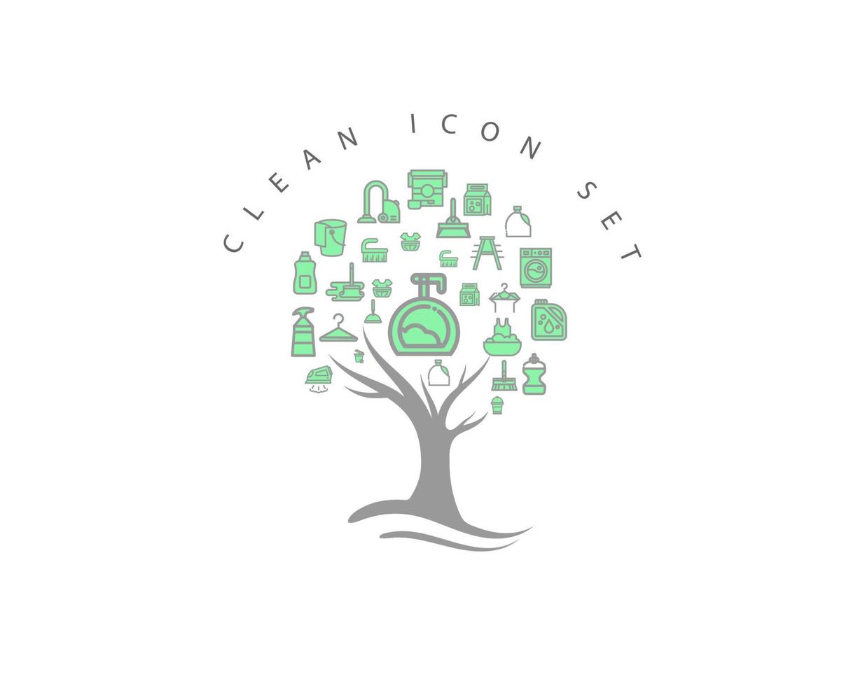 CLEAN ICON SET vector