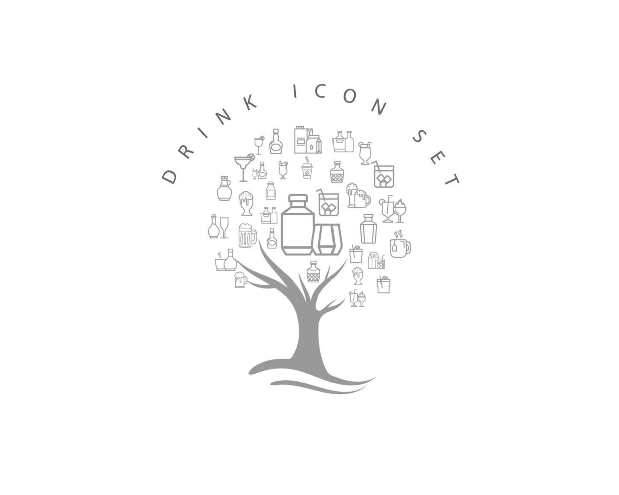 DRINK ICON SET vector