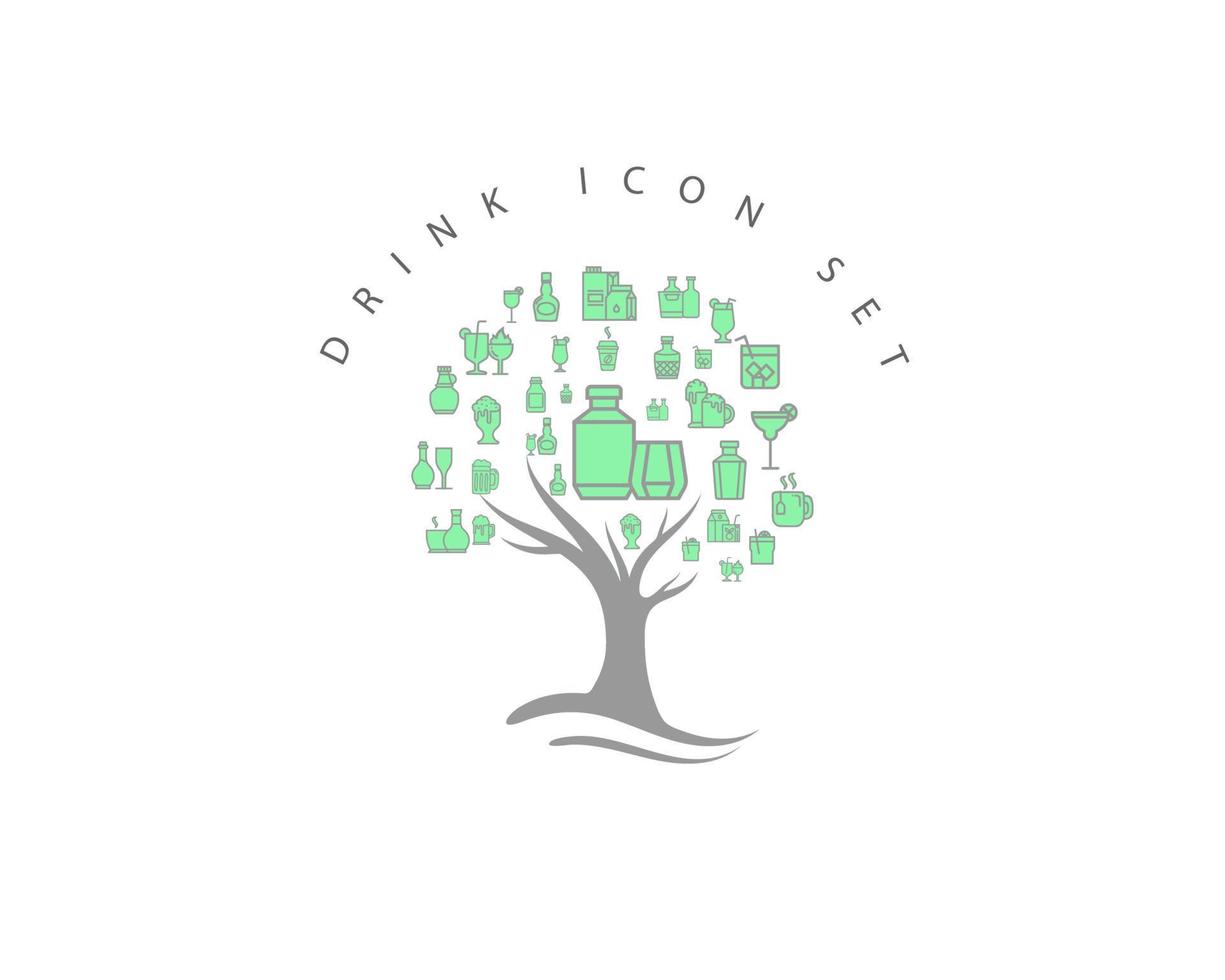 DRINK ICON SET vector