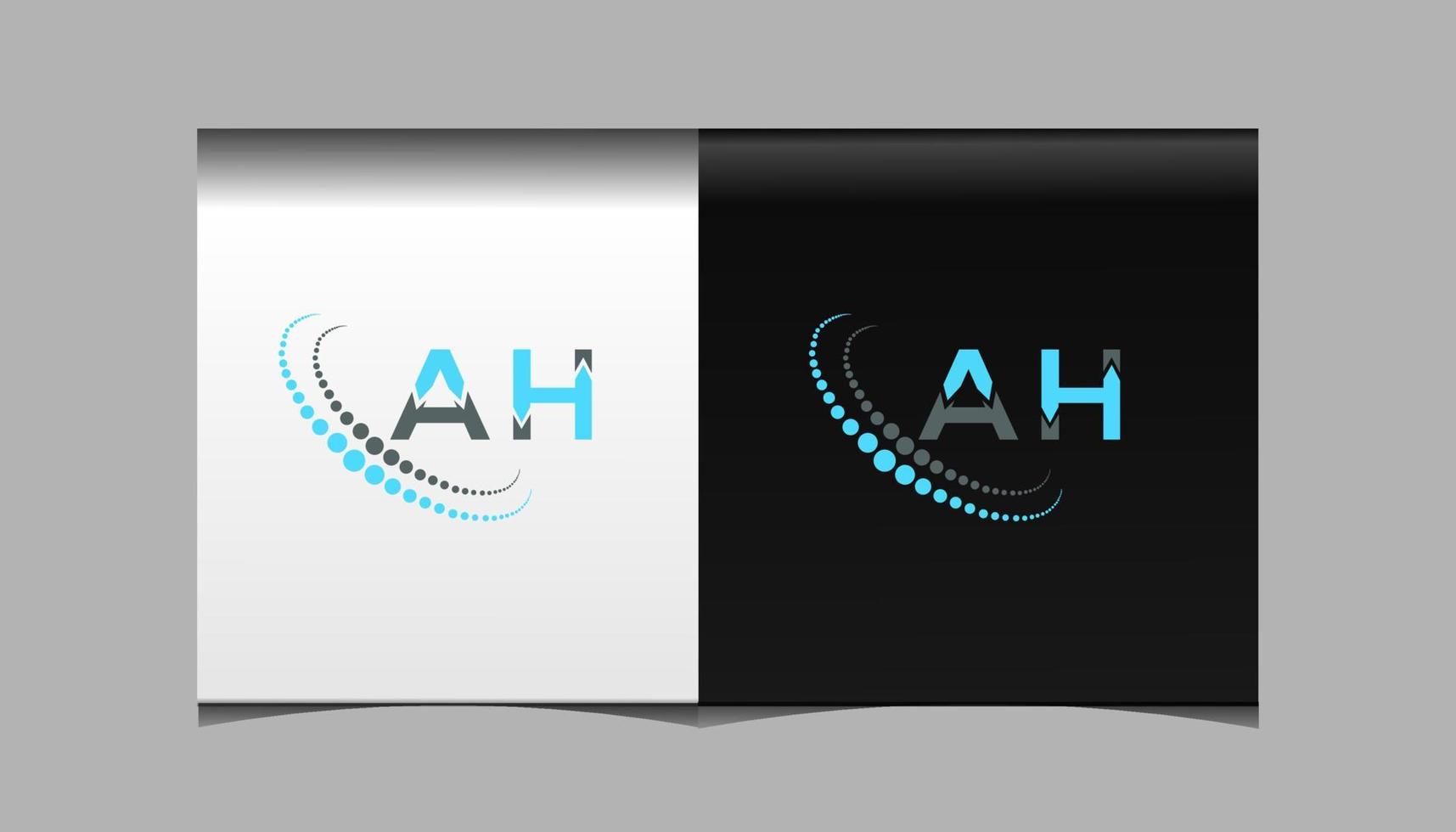 diseño creativo del logotipo de la letra ah. ah un diseño único. vector