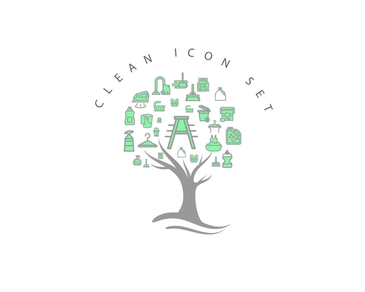 CLEAN ICON SET vector