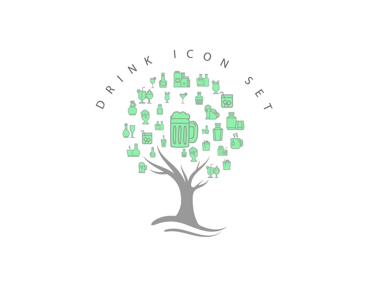 DRINK ICON SET vector