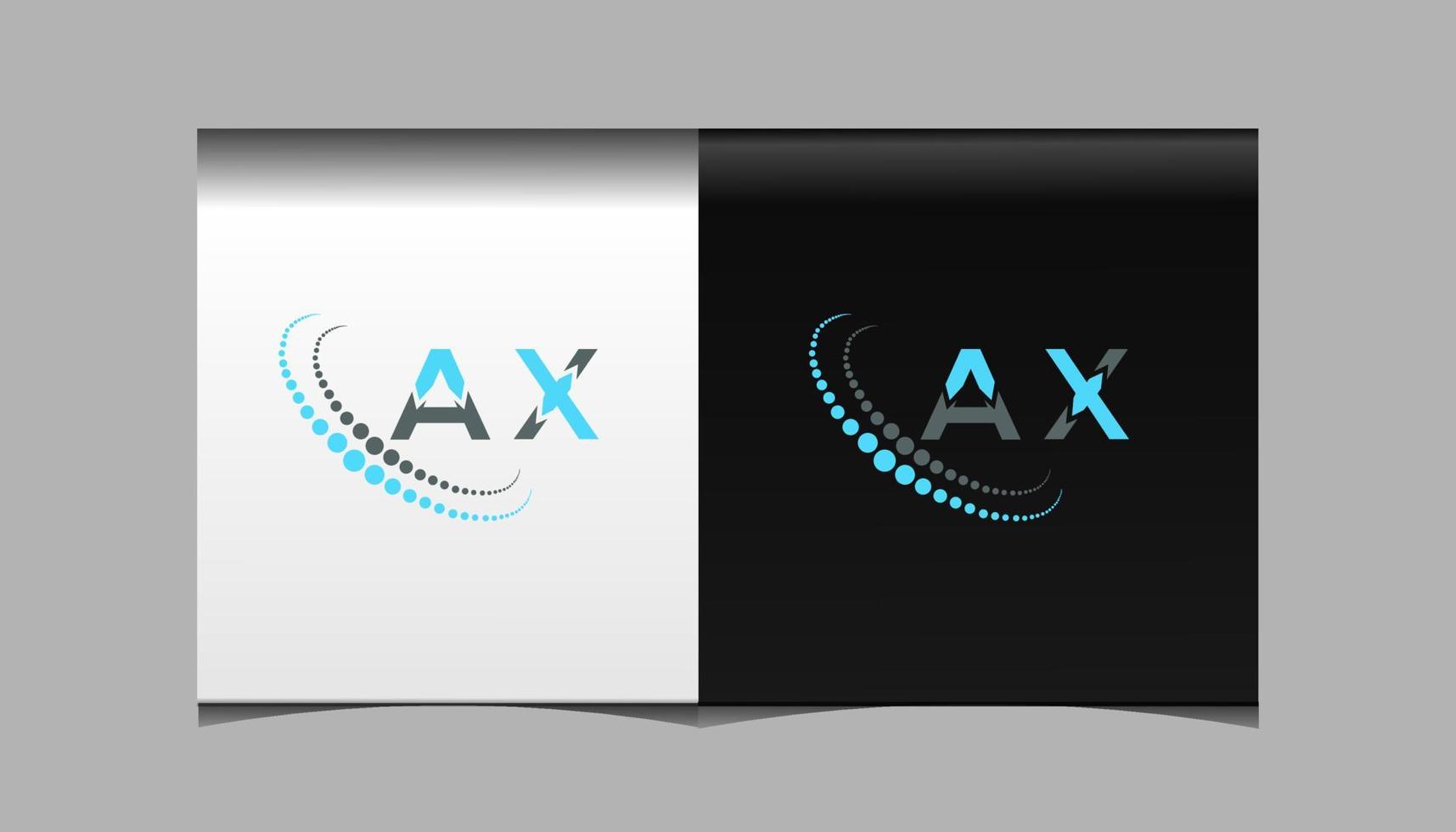 AX letter logo creative design. AX unique design. vector