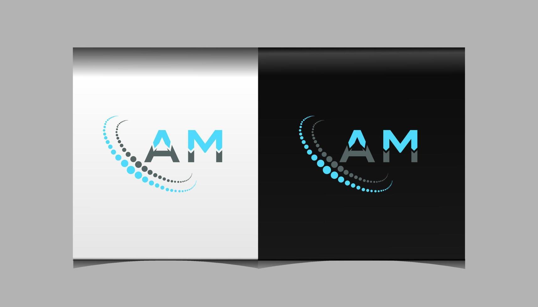 Diseño creativo del logotipo de la letra am. Soy un diseño único. vector