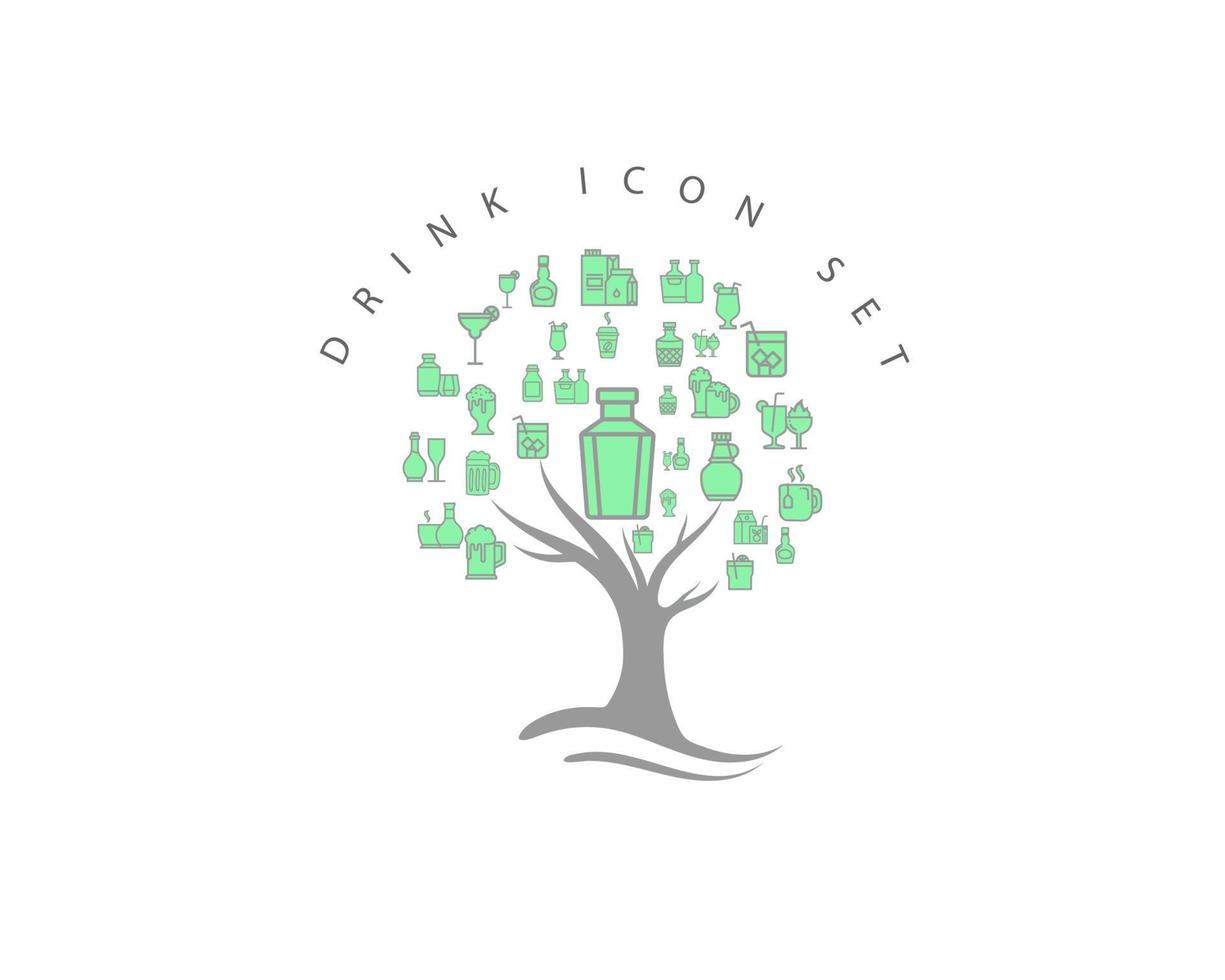 DRINK ICON SET vector