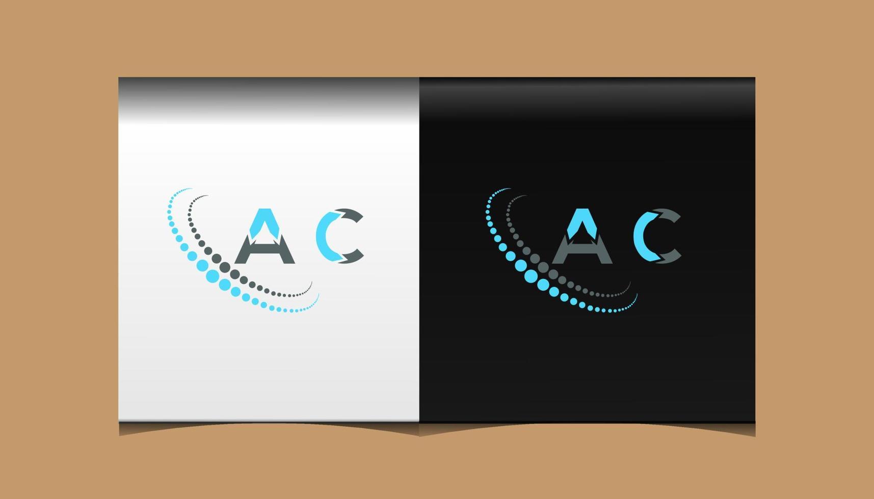 AC letter logo creative design. AC unique design. vector