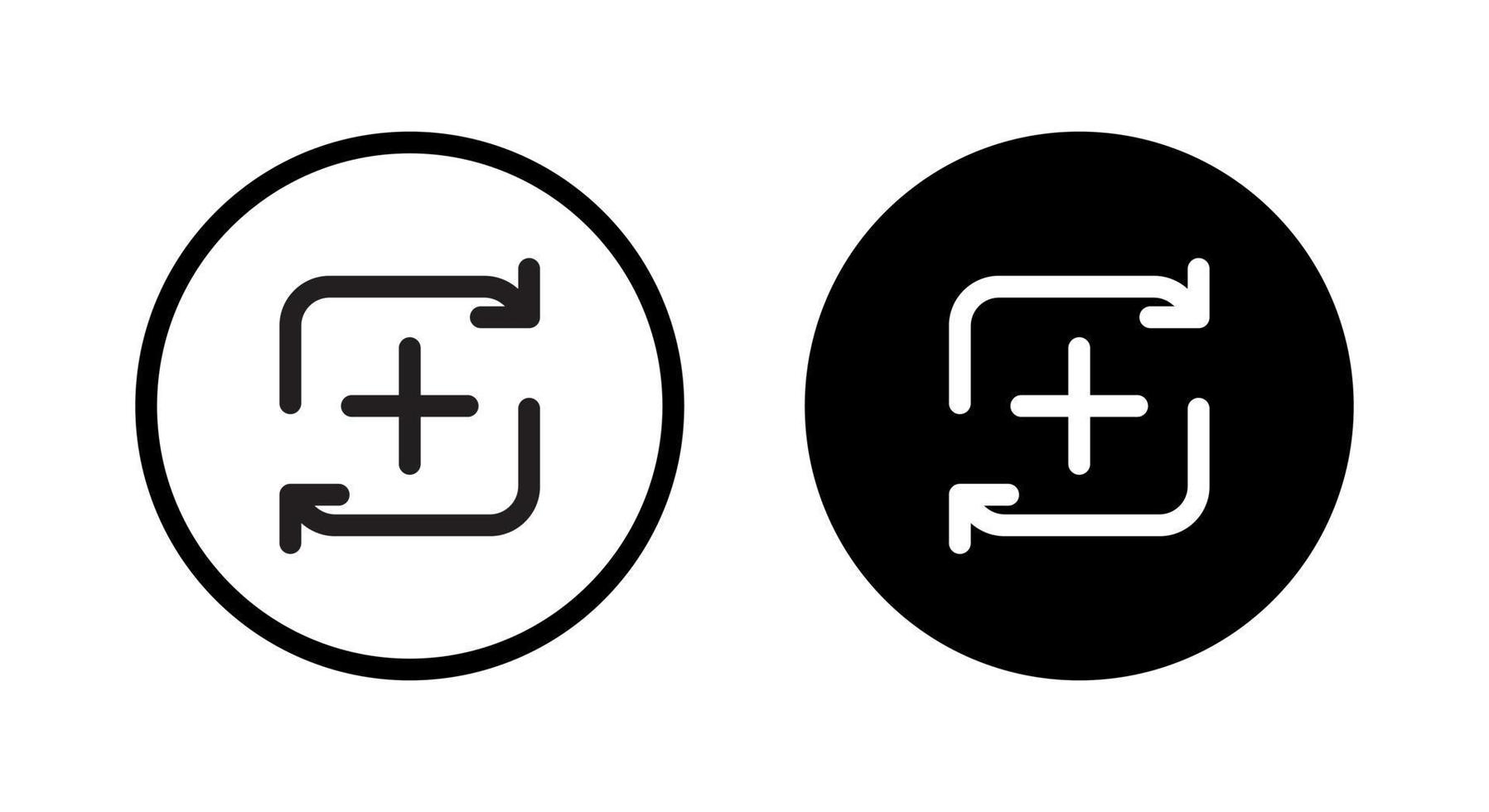Remix button icon vector. Social media elements vector