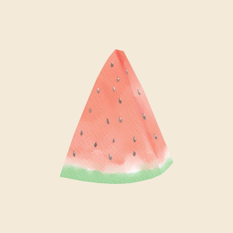 Fresh red watermelon on white isolated background vector