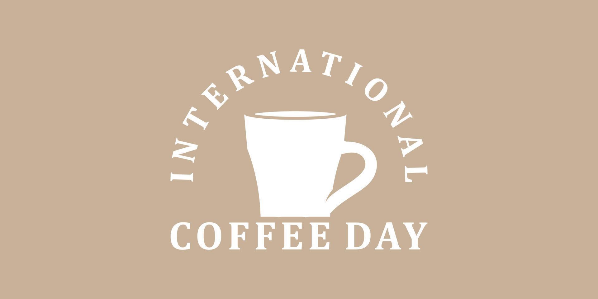 international coffee day logo design, coffee design for barista, coffee shop vector