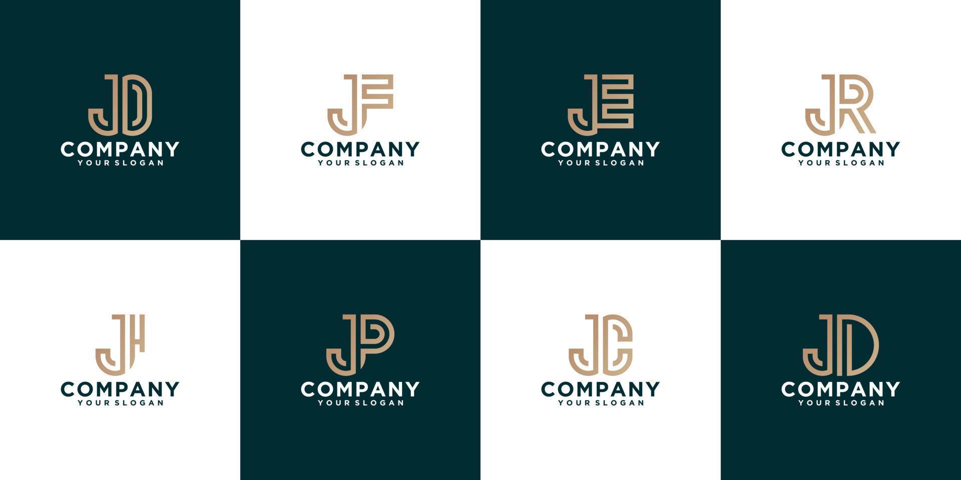 collection letter logo design vector