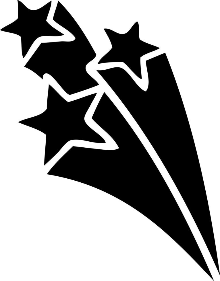 flat symbol shooting stars vector