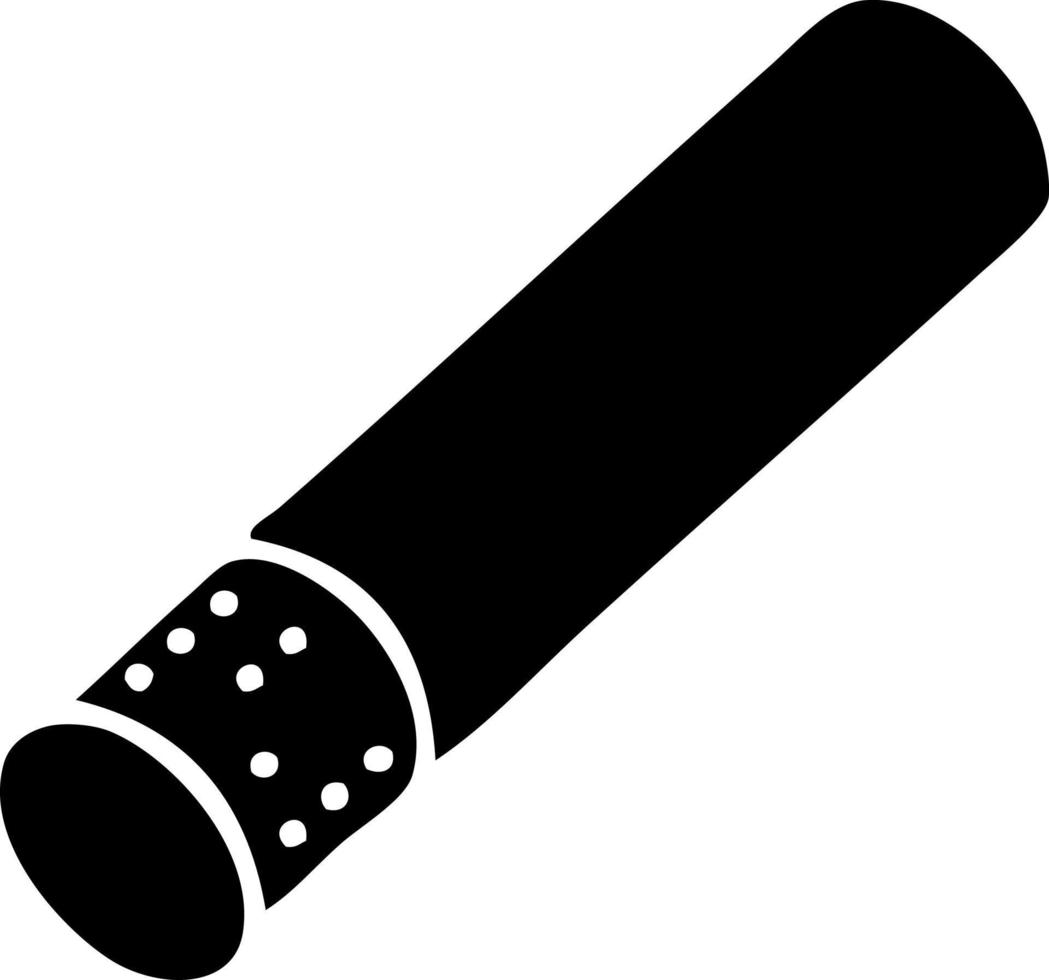 flat symbol cigarette stick vector