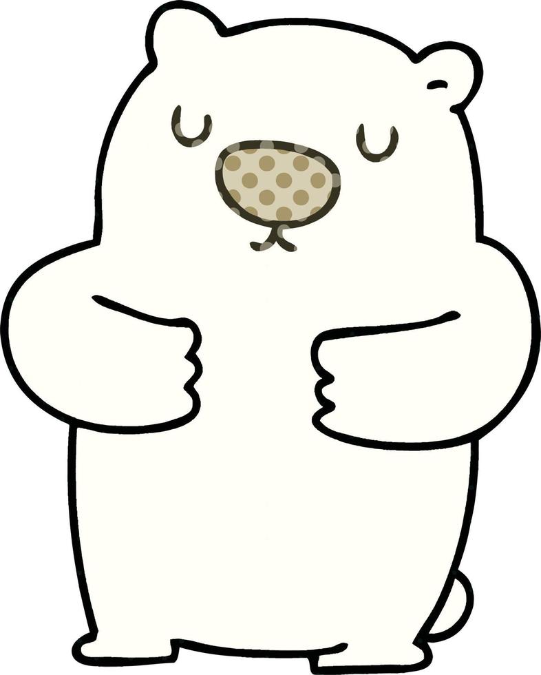 quirky comic book style cartoon polar bear vector