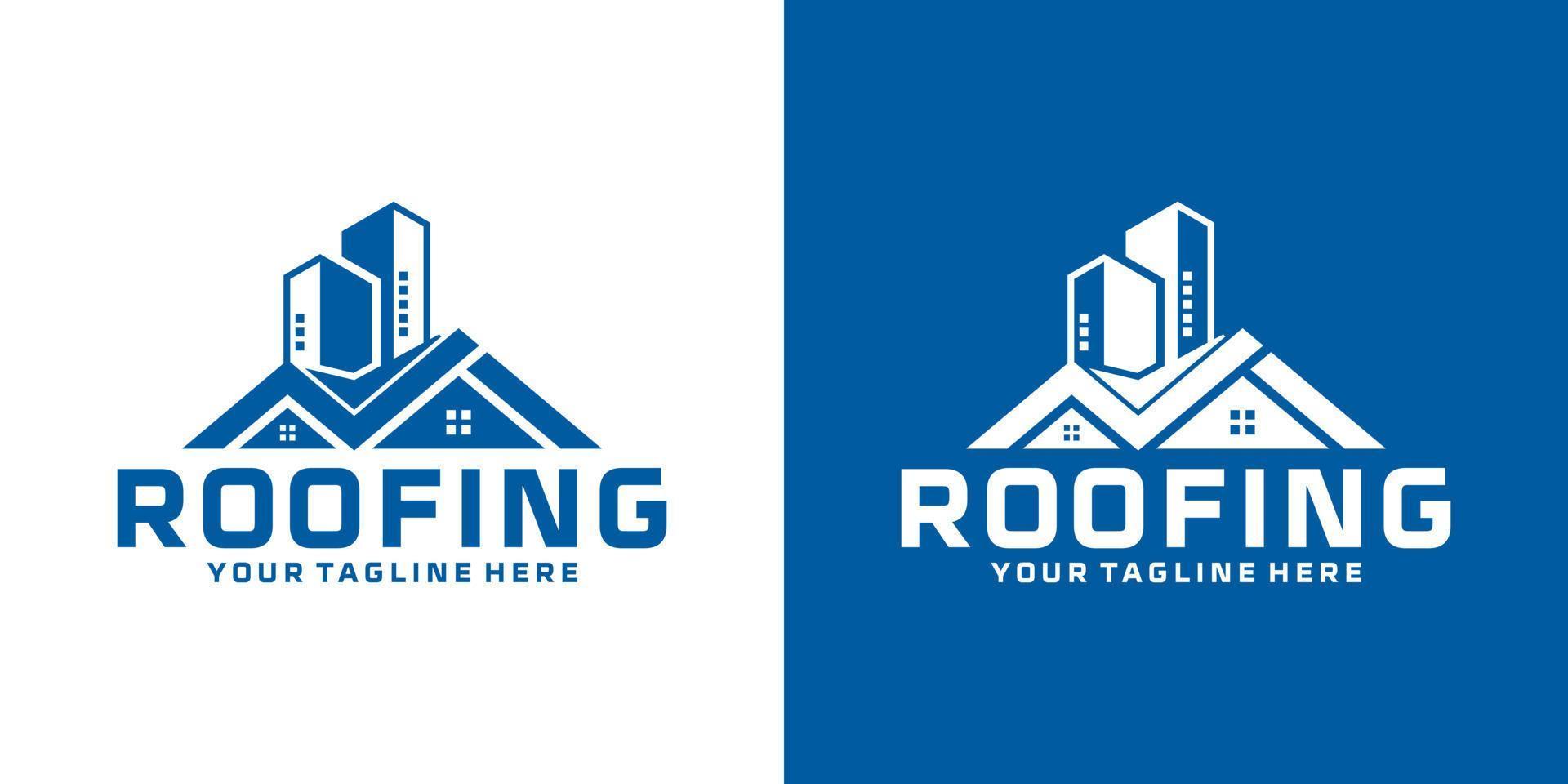 building roof logo design, architecture vector