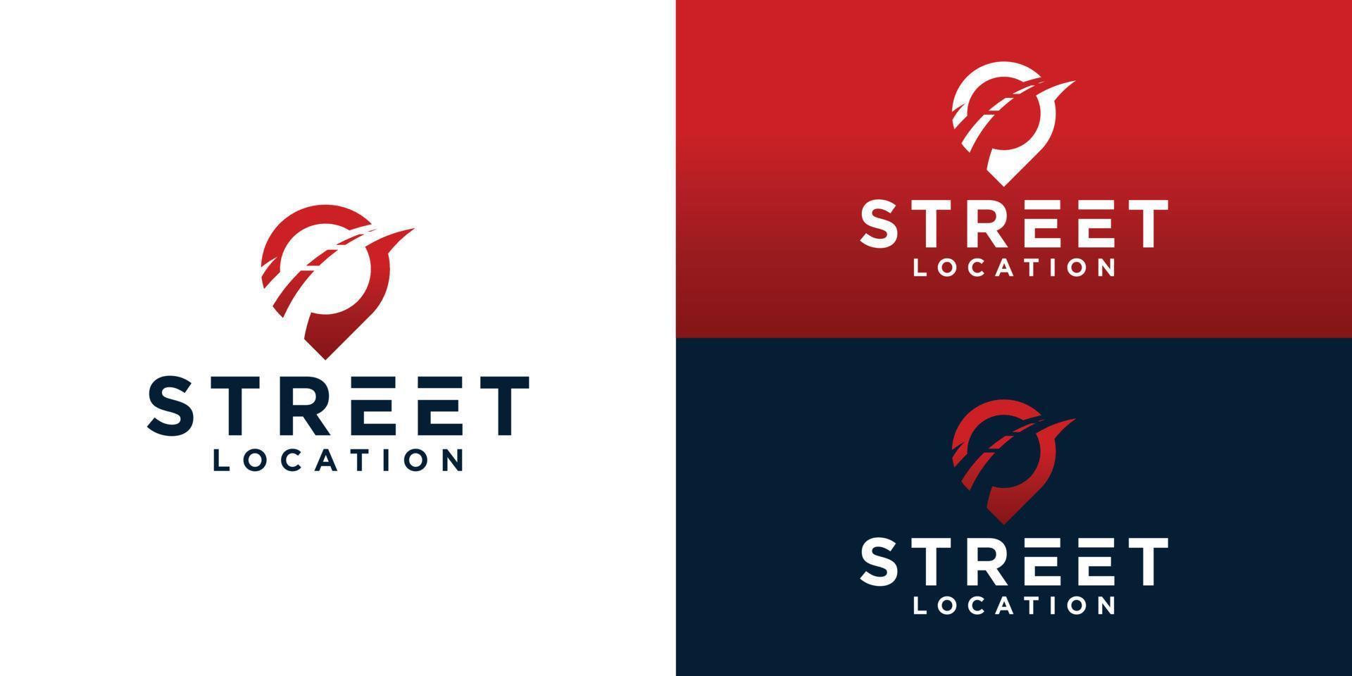 street location logo design inspiration and business cards vector