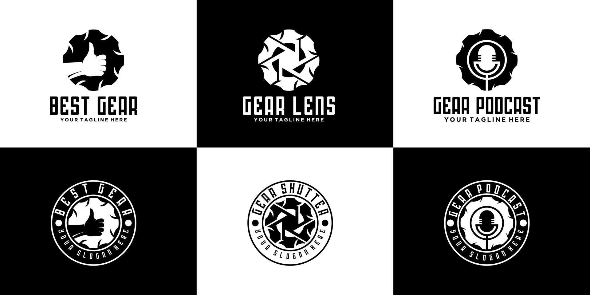 creative gear vector logo collection