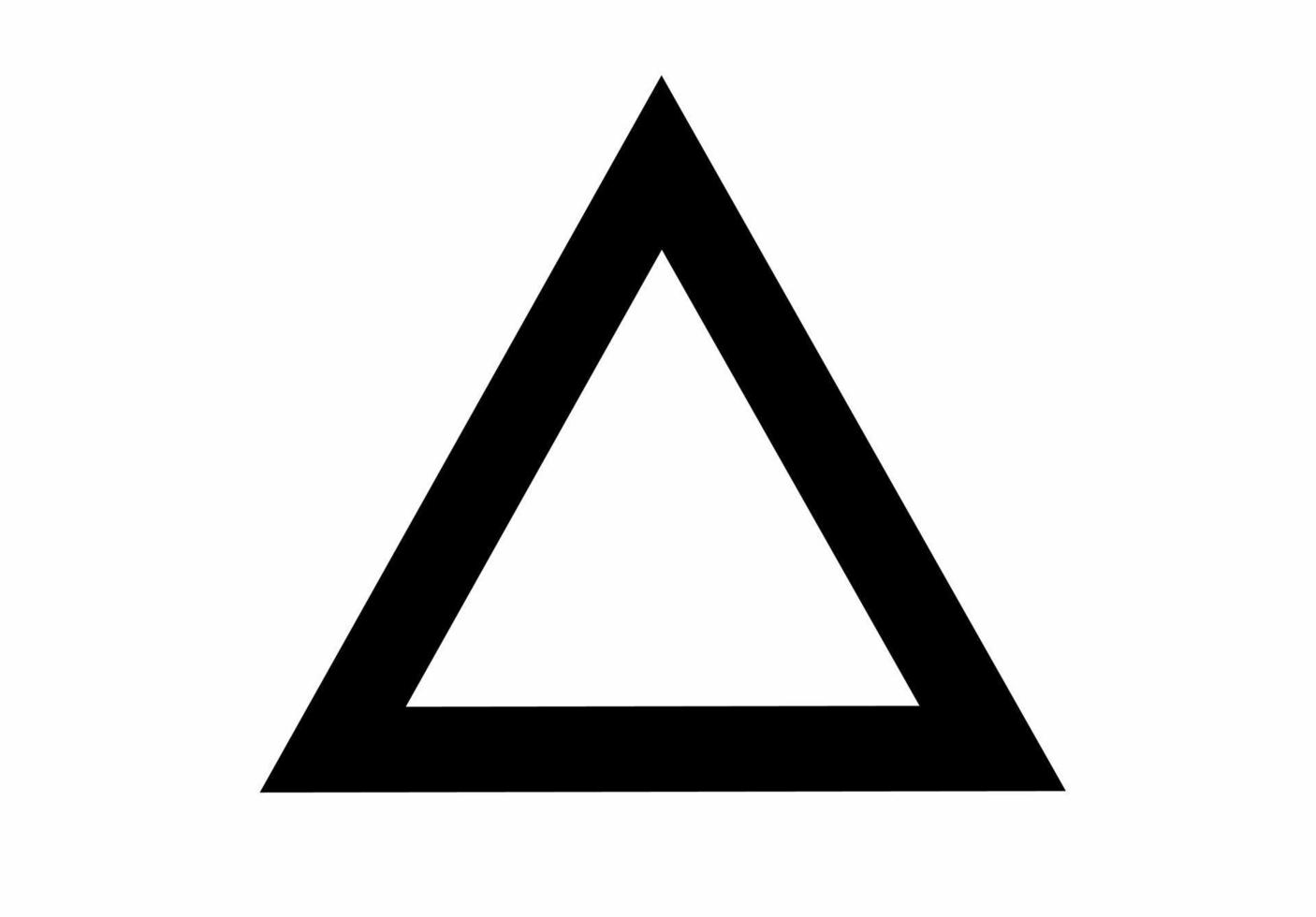 icono de triángulo aislado sobre fondo blanco vector