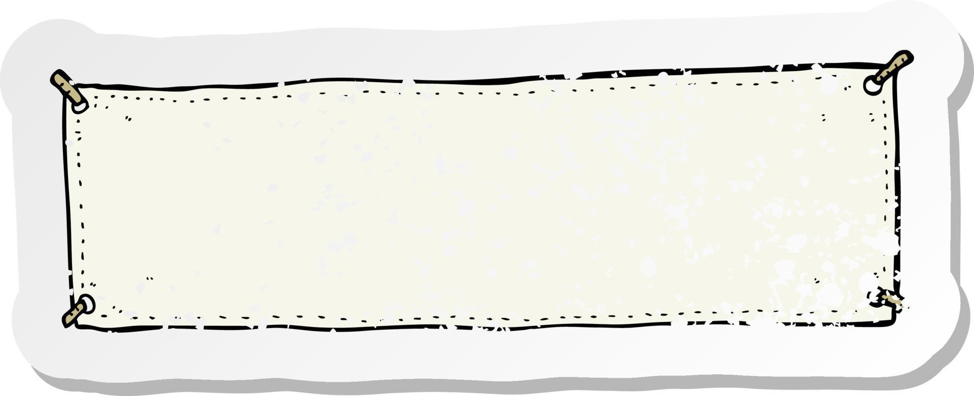 retro distressed sticker of a cartoon banner vector