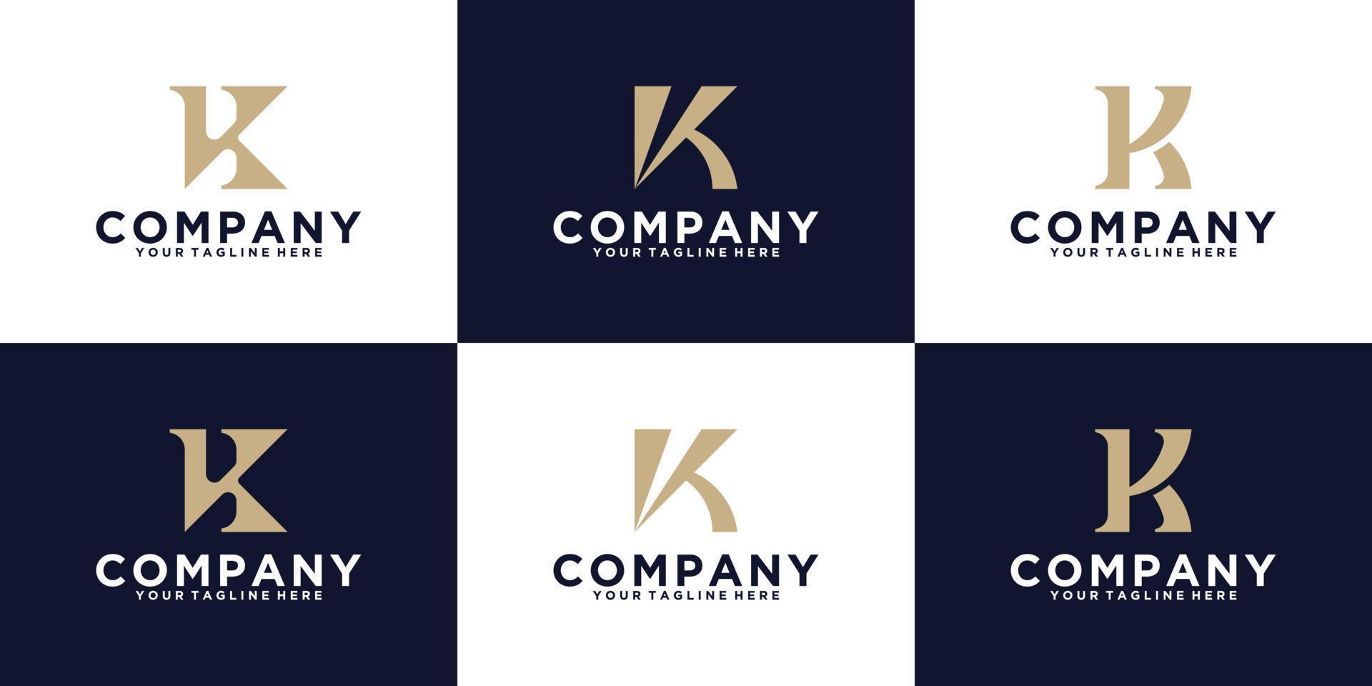 letter k monogram design inspiration collection template design vector