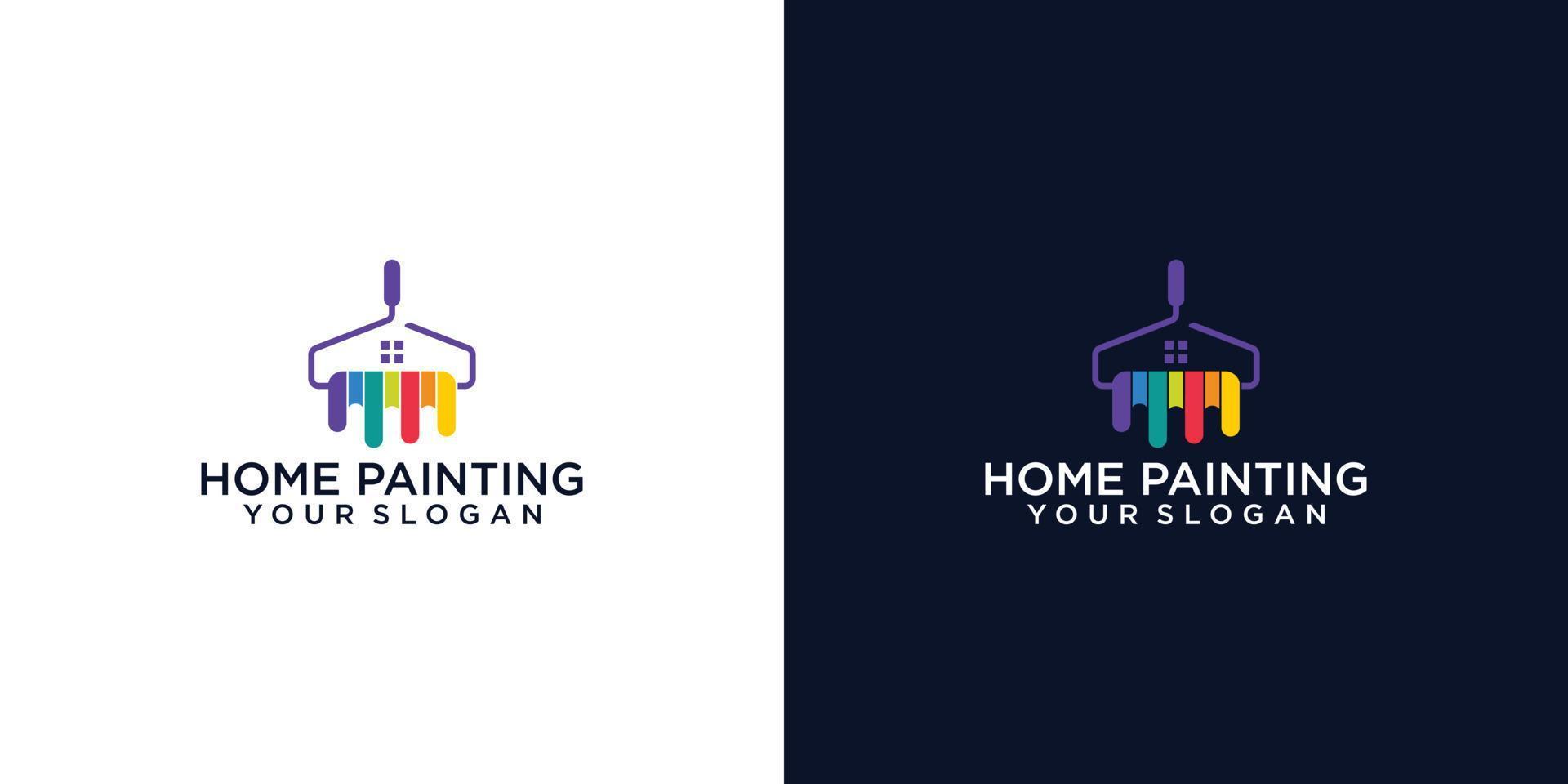 Home painting logo template design vector