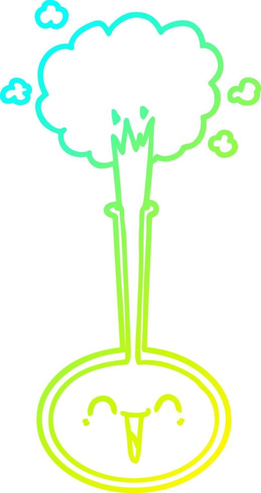 cold gradient line drawing cartoon science experiment vector