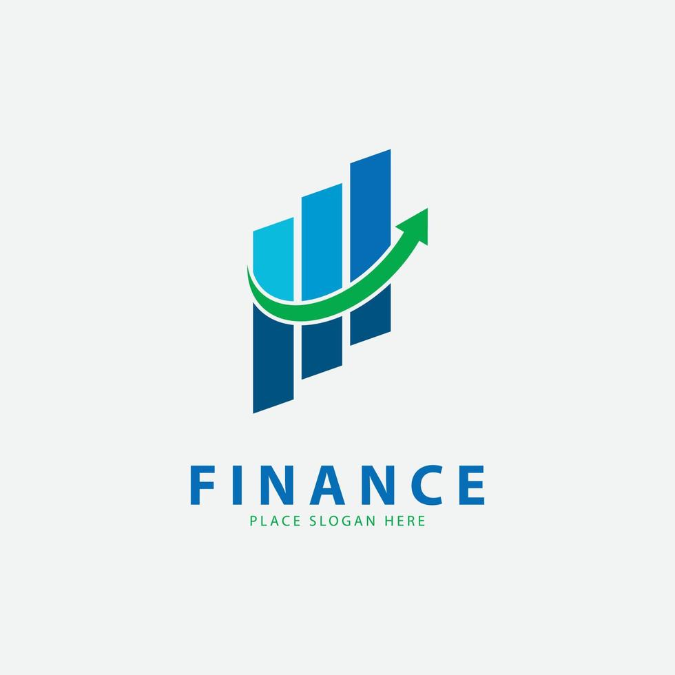 icono de vector de plantilla de diseño de logotipo de gráfico financiero de flecha verde, logotipo de ilustración simple para empresa financiera.