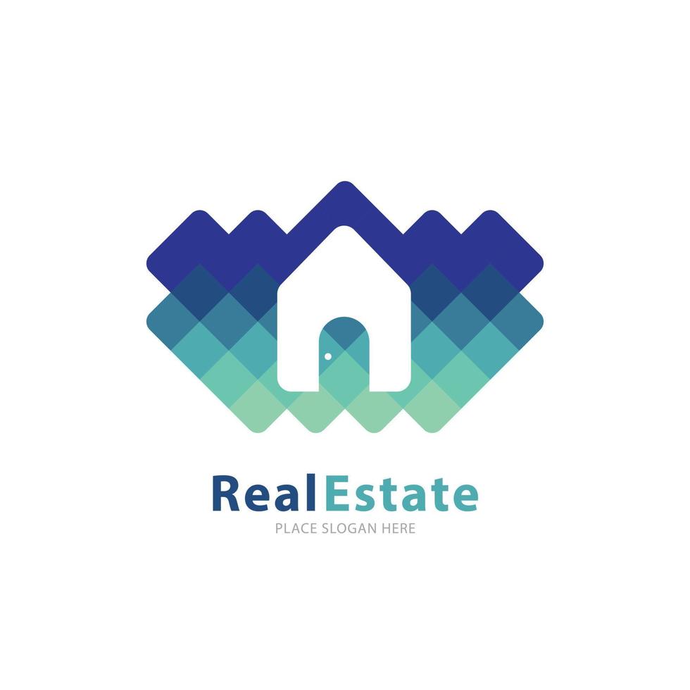 Real Estate Logo Template, Building, Property Development, and Construction Logo Vector