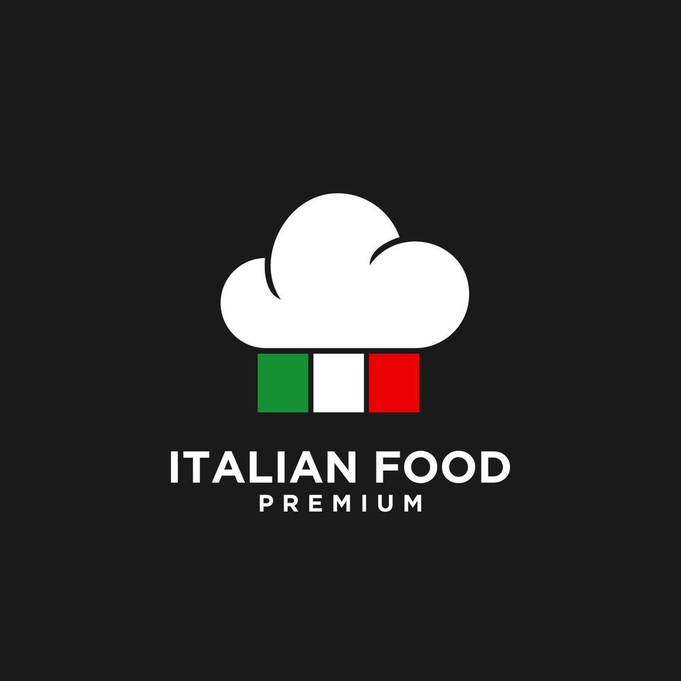 Italian food vector logo design illustration